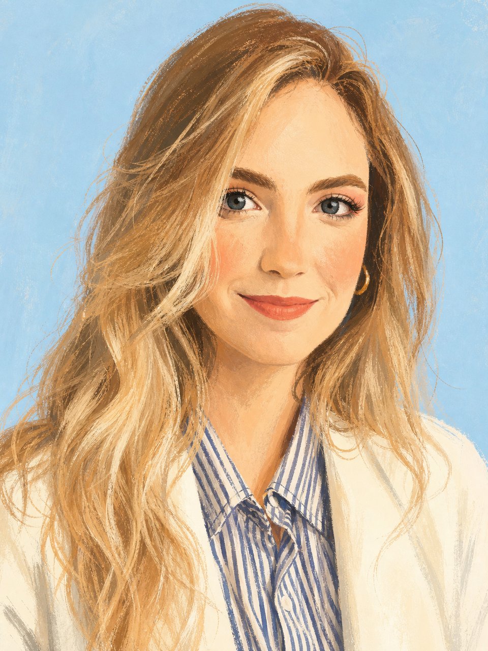Hand-Painted Editorial Gouache Portrait result