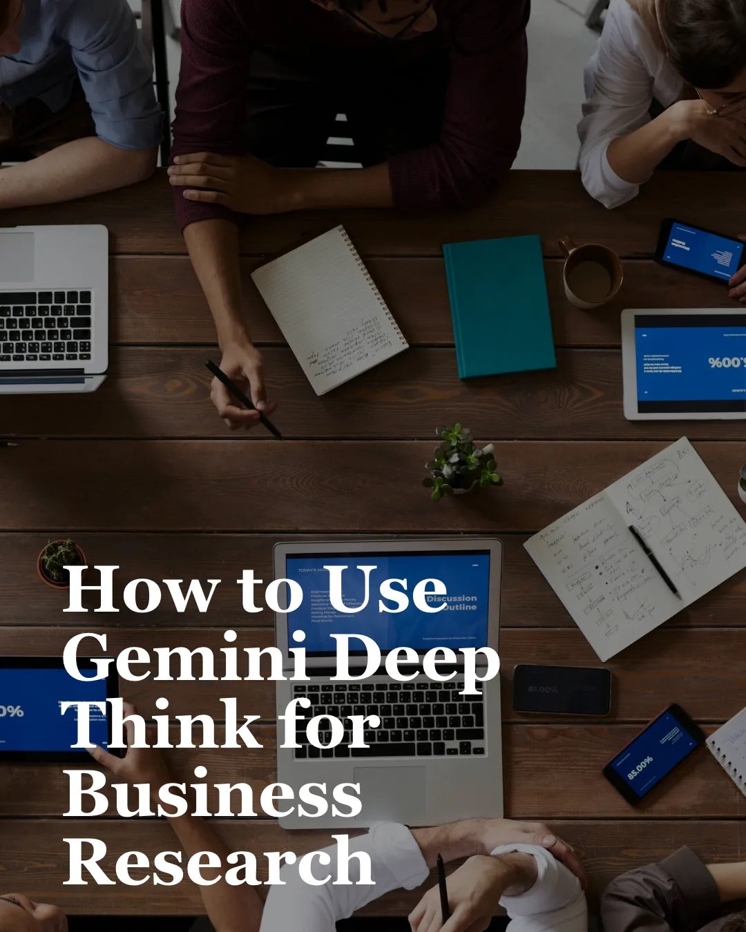 Tutorial - Visual Storyline LinkedIn Carousel Template slide 1: How to Use Gemini Deep Think for Business Research