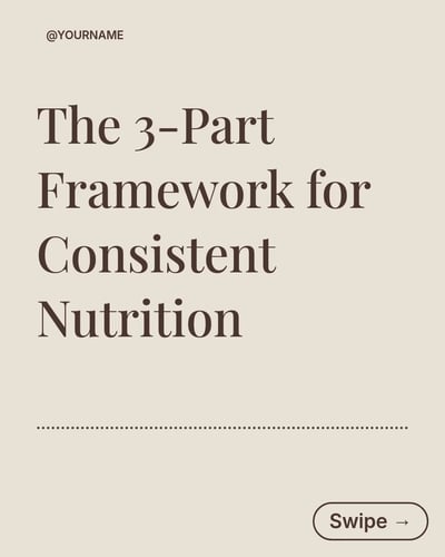 Nutritionist Client Adherence Framework LinkedIn Carousel Template for Nutritionist - Brown Editorial Creator template preview
