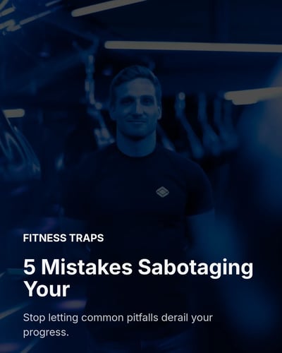 Fitness / Nutrition Coach Workout Consistency Mistakes LinkedIn Carousel Template for Fitness & Nutrition Coaches - Light template preview