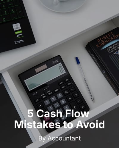 Accountant Cash Flow Mistakes LinkedIn Carousel Template for Accountant - Minimal Clean Image template preview
