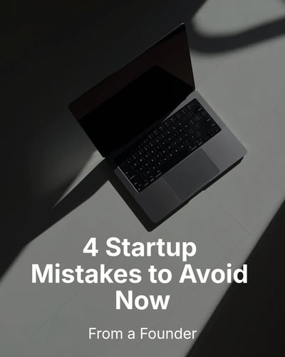 Founder Startup Lessons Mistakes LinkedIn Carousel Template for Founders - Minimal Clean Image template preview