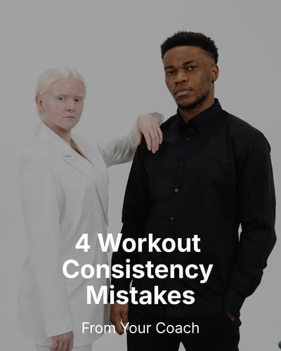 Fitness / Nutrition Coach Workout Consistency Mistakes LinkedIn Carousel Template for Fitness & Nutrition Coaches - Minimal Clean Image template preview