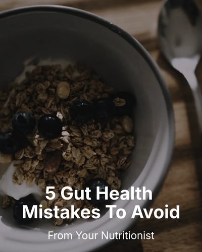 Nutritionist Gut Health Mistakes LinkedIn Carousel Template for Nutritionist - Minimal Clean Image template preview