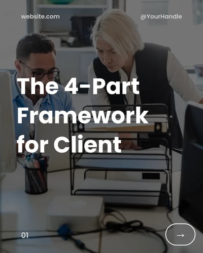 Consultant Client Discovery Framework LinkedIn Carousel Template for Consultants - Modern Growth Strategy Carousel template preview