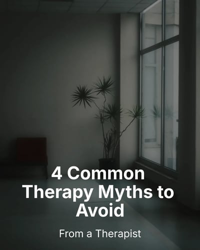 Therapist Therapy Myths Mistakes LinkedIn Carousel Template for Therapists - Minimal Clean Image template preview