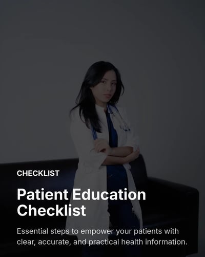 Doctor Patient Education Checklist LinkedIn Carousel Template for Doctors - Light template preview