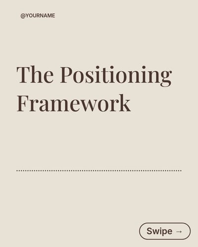 Marketing Consultant Positioning Framework LinkedIn Carousel Template for Marketing Consultants - Brown Editorial Creator template preview