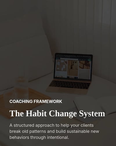 Coach Habit Change Framework LinkedIn Carousel Template for Coaches - Light template preview