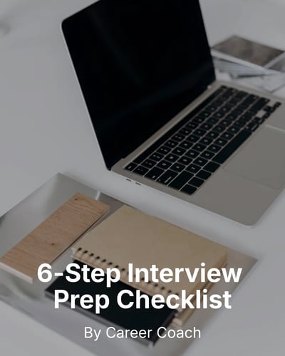 Career Coach Interview Preparation Checklist LinkedIn Carousel Template for Career Coaches - Minimal Clean Image template preview