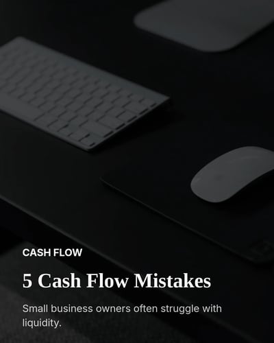 Accountant Cash Flow Mistakes LinkedIn Carousel Template for Accountant - Light template preview