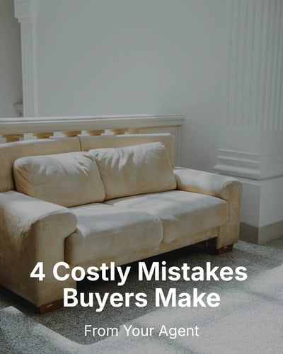 Real Estate Agent Buyer Mistakes LinkedIn Carousel Template for Real Estate Agents - Minimal Clean Image template preview