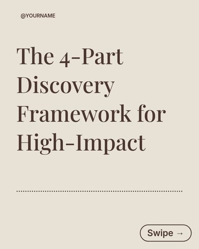 Consultant Client Discovery Framework LinkedIn Carousel Template for Consultants - Brown Editorial Creator template preview
