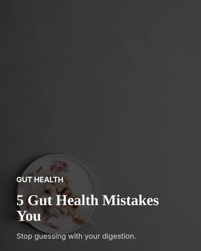 Nutritionist Gut Health Mistakes LinkedIn Carousel Template for Nutritionist - Light template preview